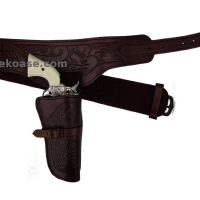 Asevyö Colt Peacemaker-revolverille 110cm ruskea