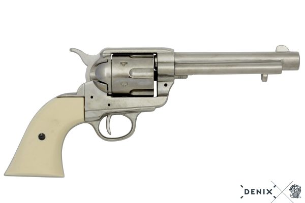 Replika-ase Colt SAA Nikkeli Norsunluukahvalla