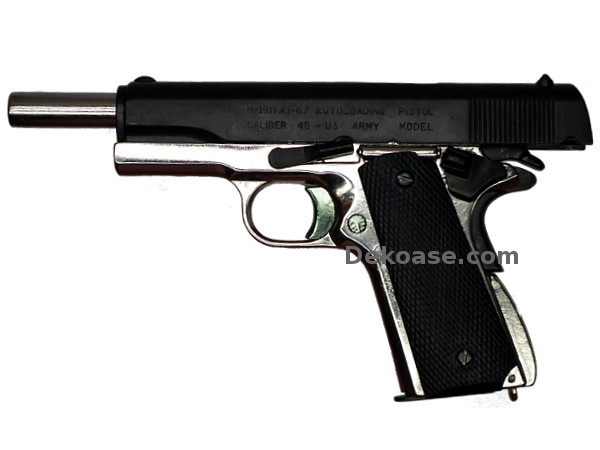 Denix replika ase 1911 pistooli kaksivärisellä viimeistelyllä