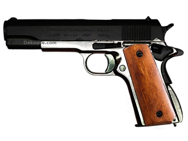 Duo-Tone pistooli 1911-A1 nikkelirunko