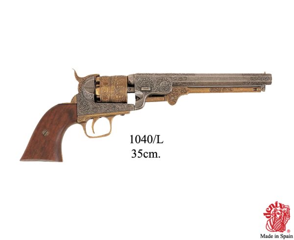 Replika-ase Colt Navy Model 1851 nallilukkoinen revolveri.