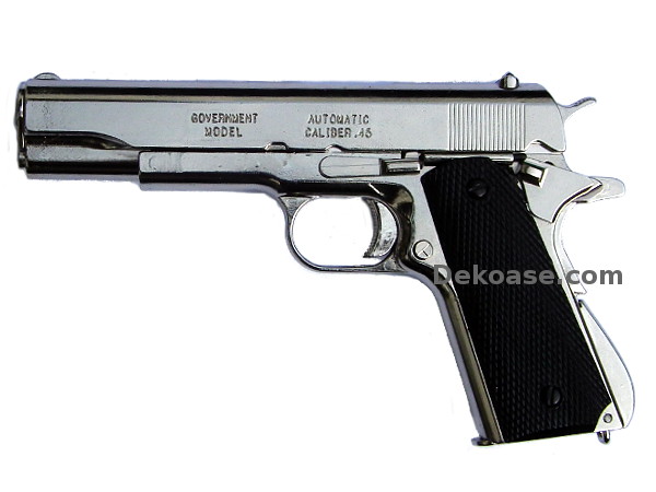 Jäljitelmäase Colt 1911-A1 DELUXE-malli nikkeli