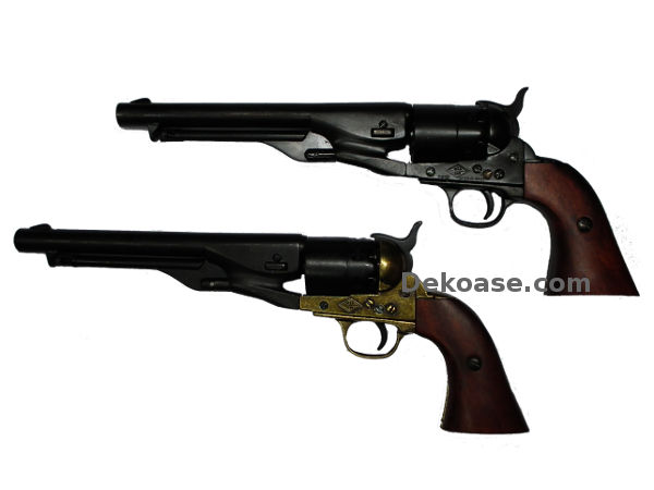 Replika-aseet Denix Colt 1860 Army kokomusta mekanismit.
