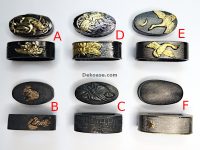 Fuchi ja Kashira Katana-miekan varaosa